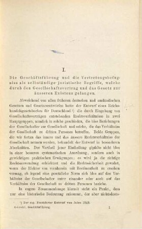 Die Geschäftsführung und Vertretung der offenen Handelsgesellschaft