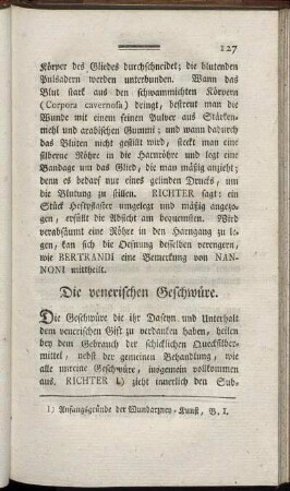 Die venerischen Geschwüre.