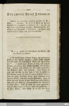 Der zweite Brief Johannis.