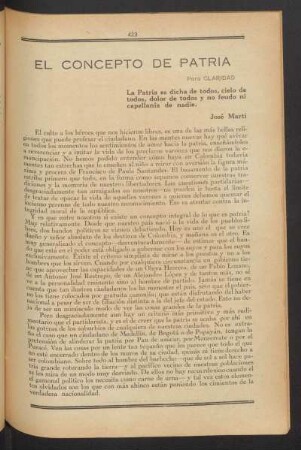 El concepto de patria
