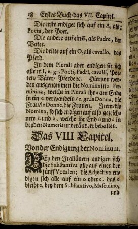 Das VIII. Capitel. Von der Endigung der Nominum