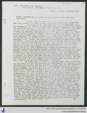 Rundbrief von Eiffe vom 02.11.1919.