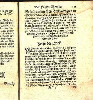 Ursach dardurch die Hochwirdigen in GOtt / Edelen / Wolgebornen / Ehrwirdigen / Ehrnvesten / Gestrengen / Ehrsamen / [...].