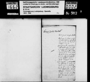 Gesuch des Johann Jakob Abel von Eberstadt um bürgerliche Aufnahme in Gellmersbach zwecks Eheschließung mit Anna Maria Lehrle daselbst