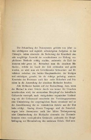 Ueber die Behandlung von Aneurysmen mit Veröffentlichung einiger Fälle : Inaugural-Dissertation