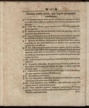 Elenchus earum rerum, quæ singulis paragraphis continentur.