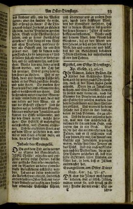 Epistel, am Oster-Dienstage,... - Epistel, am 6. Sonntage nach Ostern,...