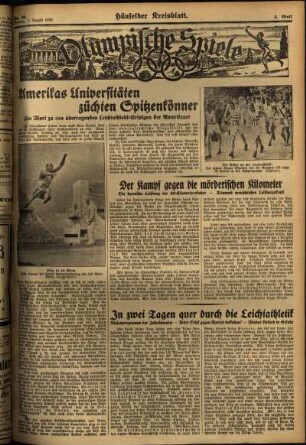 Dritte Ausgabe vom Freitag, den 07. August 1936.