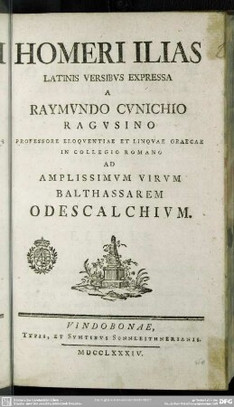 Homeri Ilias : Latinis Versibus Expressa
