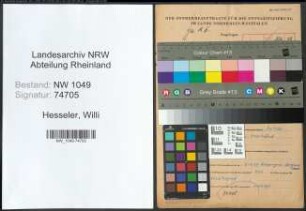 Entnazifizierung Willi Hesseler , geb. 21.09.1903 (Jagdaufseher)