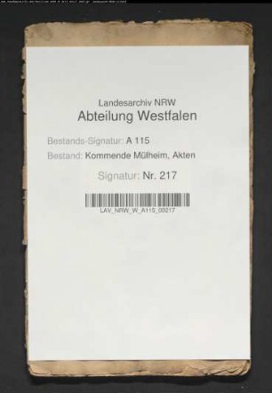 Zehntregister Rüthen.