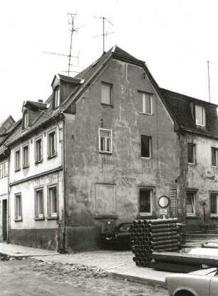 Roßwein, Nossener Straße 31. Wohnhaus (um 1850). Eckansicht