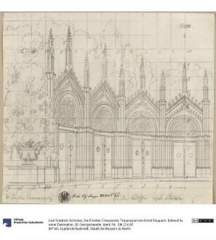Die Fürsten Chawansky. Trauerspiel von Ernst Raupach. Entwurf zu einer Dekoration. St. Georgskapelle