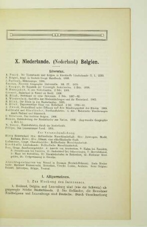 X. Niederlande. (Nederland.) Belgien