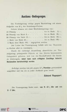 Auctions-Bedingungen