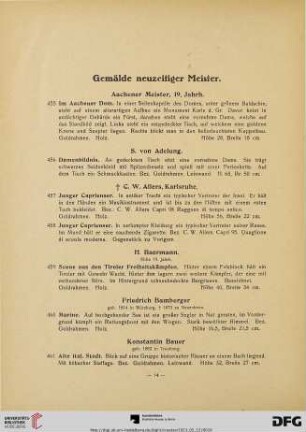 Gemälde neuzteitlicher Meister (Nr. 455-356)