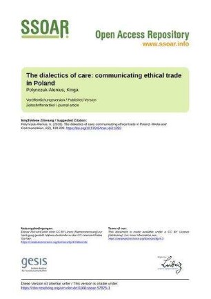The dialectics of care: communicating ethical trade in Poland