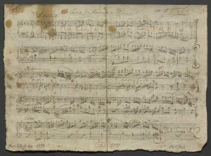 2 Keyboard pieces, pf - BSB Mus.Schott.Ha 1991-2 : [heading, with red chalk:] 27 [with ink and crossed out with red chalk:] 26 [with ink:] Choix de Rondeaux &. Polonaise. par. M. Henkel.