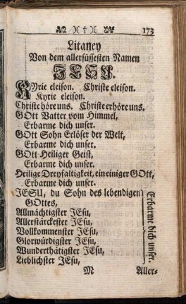 Litaney vom sussen Namen Jesu - Hertzens-Seufftzer/Fünff hohe Seufftzer zu Jesu - Gruß/Seufftzer zu Christo.