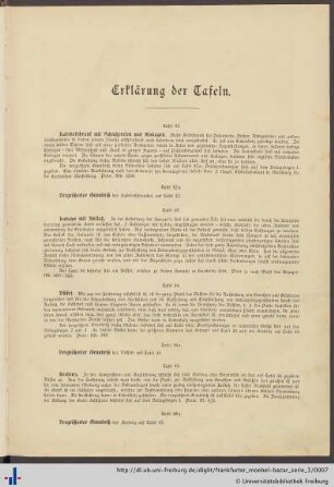 Erklärung der Tafeln.