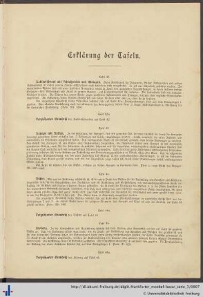 Erklärung der Tafeln.
