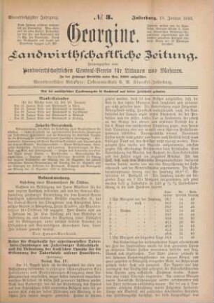 Einundsechzigster Jahrgang. No. 3. Insterburg, 19. Januar 1893.