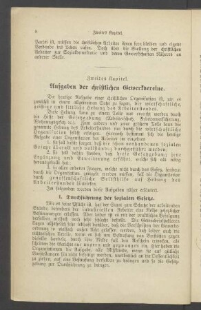 Zweites Kapitel. Aufgaben der christlichen Gewerkvereine