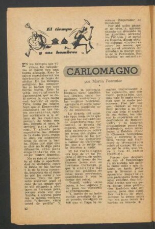 Carlomagno : El tiempo y sus hombres