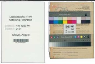 Entnazifizierung August Wiewel , geb. 12.08.1889 (Lebensmittelhaendler)