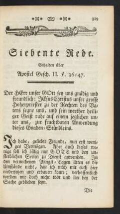 Siebente Rede.