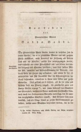 Das Leben des Florentinischen Malers Gaddo Gaddi.