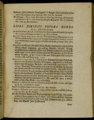 Libri Juridici Futuri Nundinis Prodituri.
