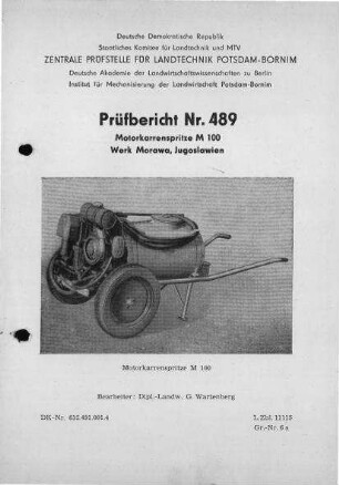 Motorkarrenspritze M 100