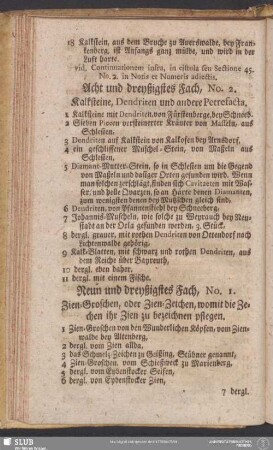 Neun und dreyßigstes Fach, No. 1. Zien-Groschen, oder Zien-Zeichen, womit die Zechen ihr Zien zu bezeichnen pflegen