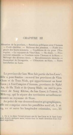 Chapitre III. Situation de la province ...