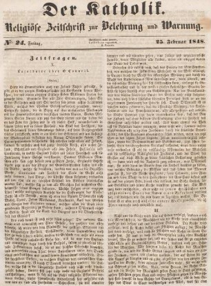 97-100 Zeitfragen : X. Lacordaire über O'Connell