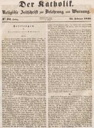 97-100 Zeitfragen : X. Lacordaire über O'Connell