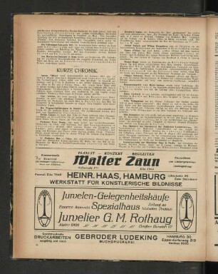 Kurze Chronik.