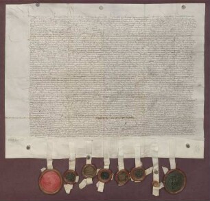 Kurfürst Philipp von der Pfalz bekennt, Bischof Johann von Worms 1.000 Gulden Kapital bzw. 50 Gulden jährlichen Zins zu schulden, die zu Heidelberg oder auf der Bede zu Ladenburg fällig sein sollen, wofür die Stadt Ladenburg bürgt.