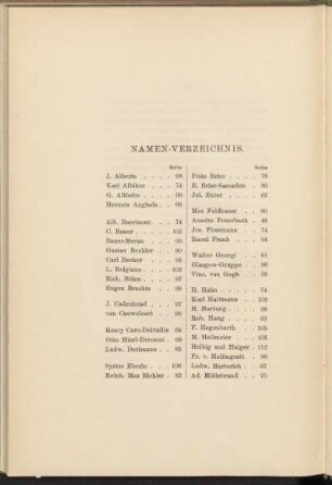 Namen-Verzeichnis.