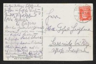 Brief von Rudolf K. Goldschmit-Jentner, Liesel Goldschmit, Martin Dibelius, Friedrich Bergius, Ottilie Bergius, Dorothea Dibelius und Unbekannt an Gerhart Hauptmann