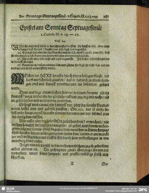 Epistel am Sonntag Septuagesimä, 1. Corinth. IX. v. 24. --- 27. Vers. 24.