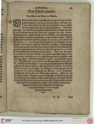 Das Zehende Capitel