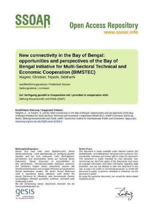 New connectivity in the Bay of Bengal: opportunities and perspectives of the Bay of Bengal Initiative for Multi-Sectoral Technical and Economic Cooperation (BIMSTEC)