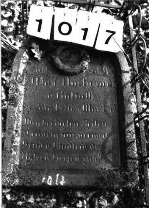 Grabstein 1017 (Detailaufnahme)