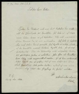Brief von Wittich an Wilhelm Boettner