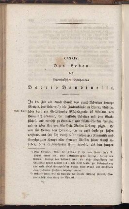 CXXXIV. Das Leben des florentinischen Bildhauers Baccio Bandinelli.