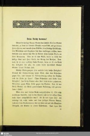 Dein Reich komme!