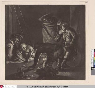 [Würfelspielende Soldaten; Soldiers playing dice by candlelight]