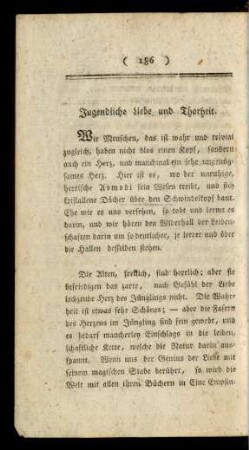 Jugendliche Liebe und Thorheit